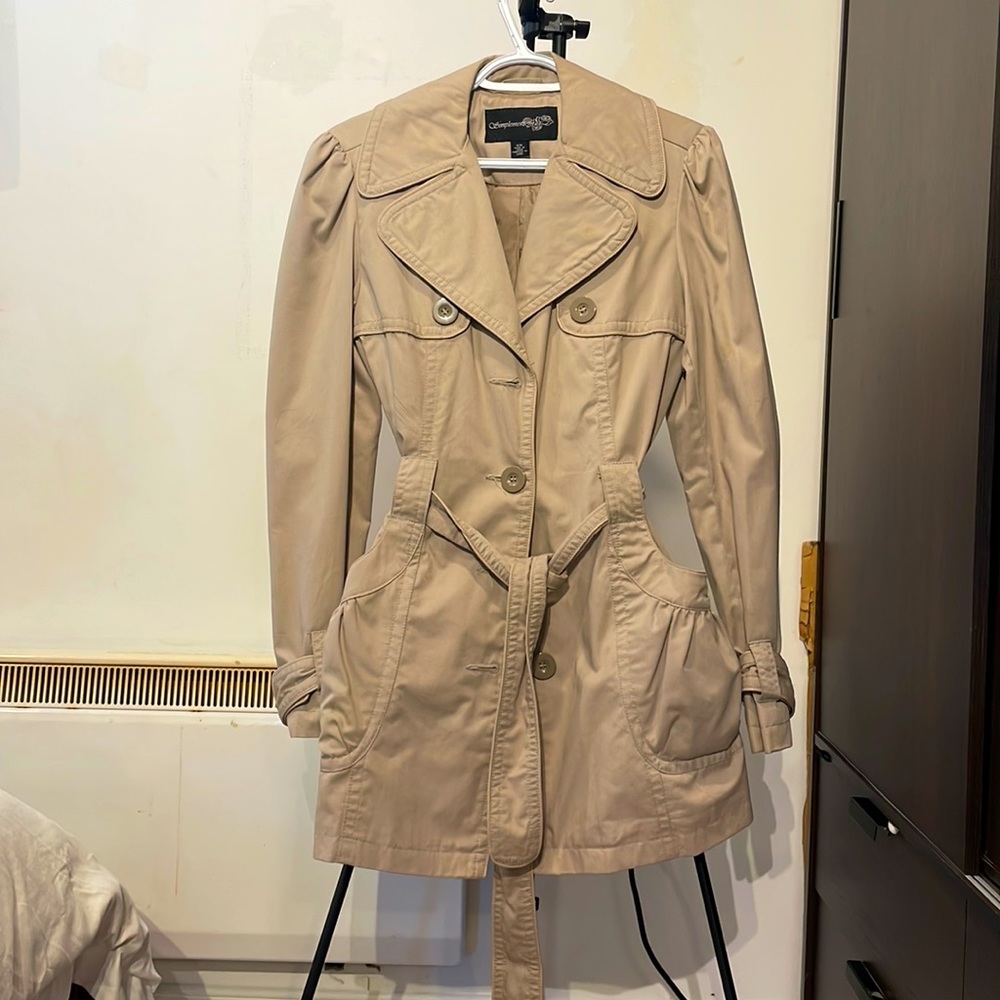 Beige trench coat